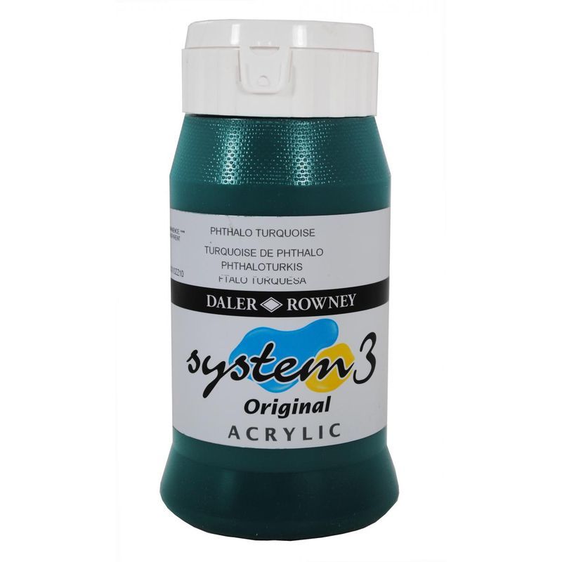 DR System 3 acrylic 500ml 154 Phthalo turquoise