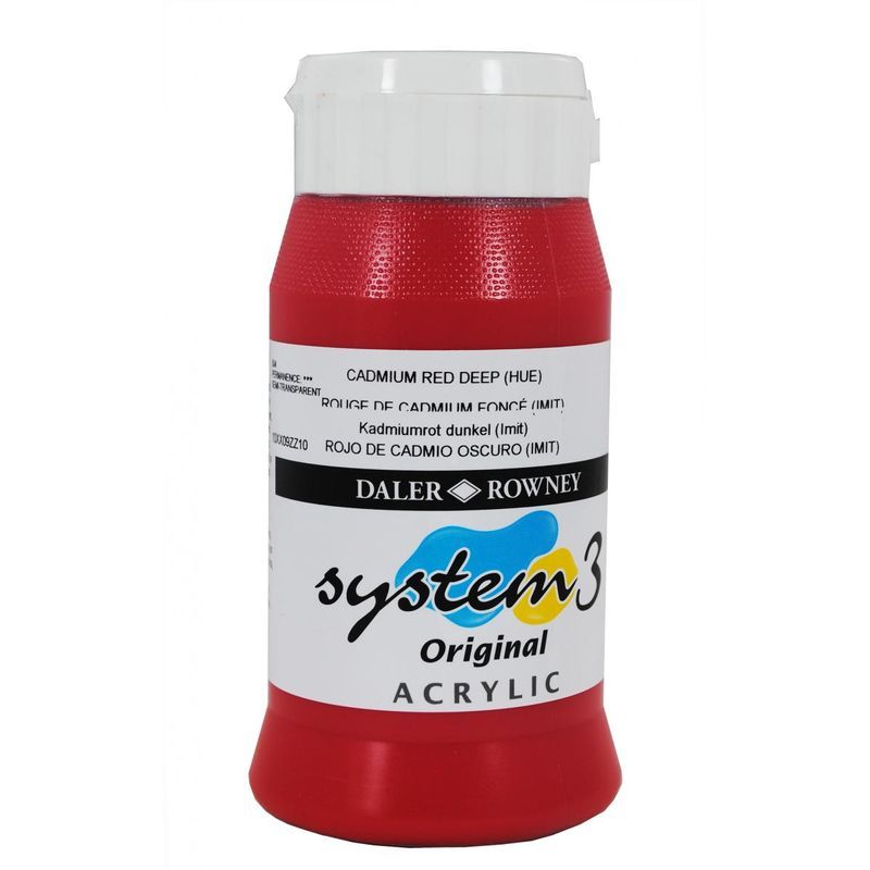 DR System 3 acrylic 500ml 504 Cad red deep (hue)