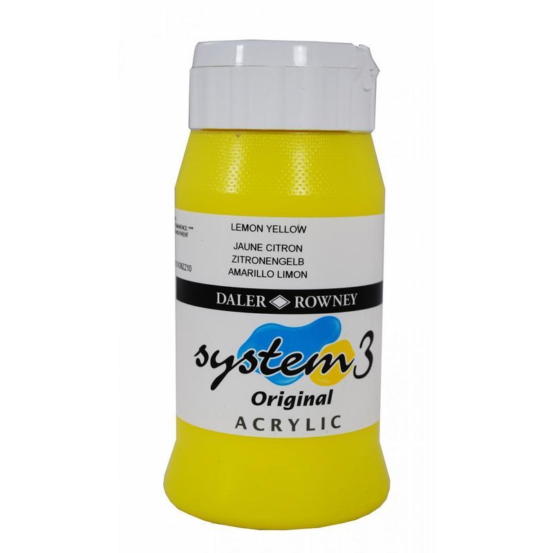 DR System 3 acrylic 500ml 651 Lemon yellow