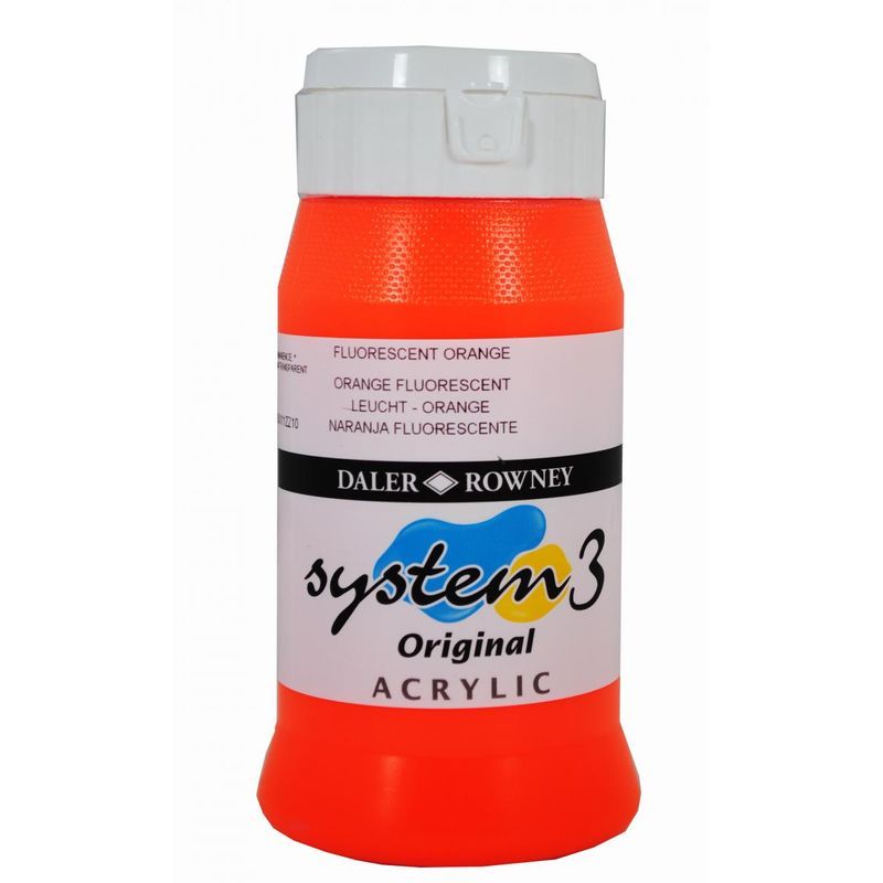 DR System 3 acrylic 500ml 653 Fluorescent orange
