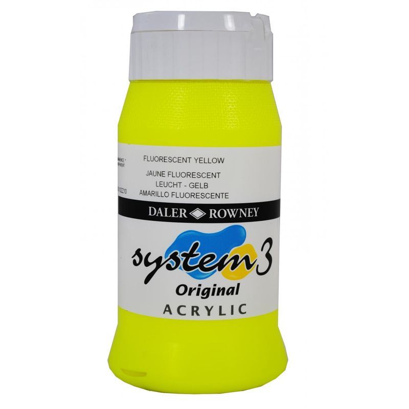 DR System 3 acrylic 500ml 681 Fluorescent yellow