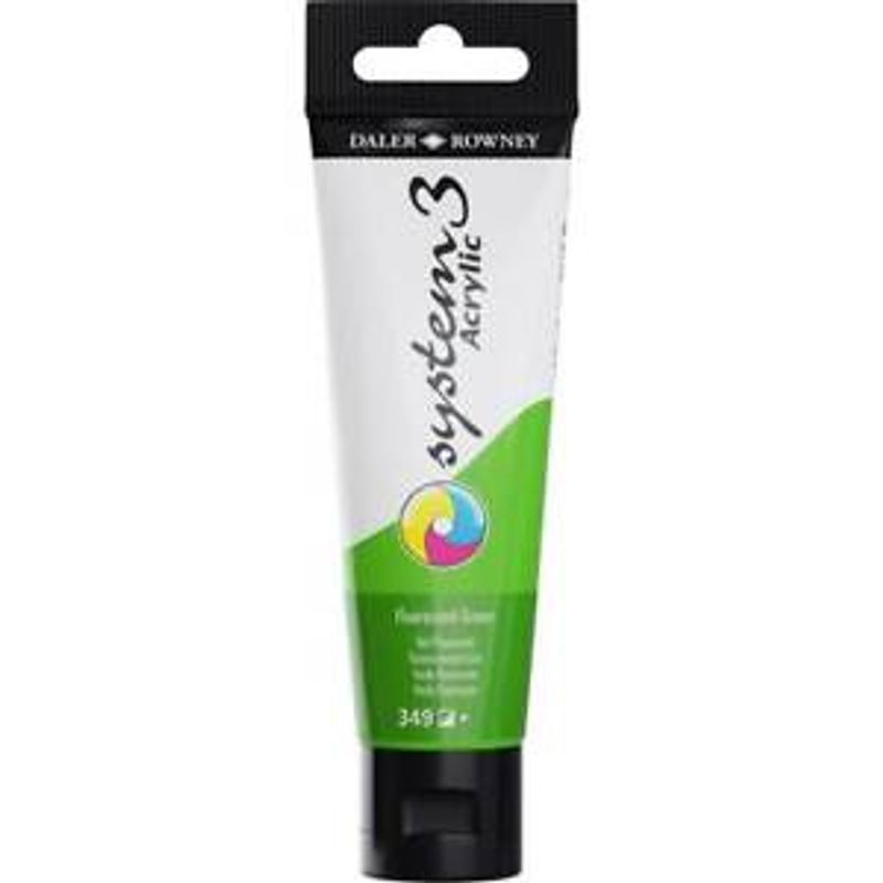 DR System 3 acrylic 59ml 349 Fluorescent Green, akryyliväri