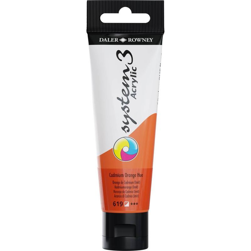 DR System 3 acrylic 59ml 619 Cadmium Orange (Hue), akryyliväri