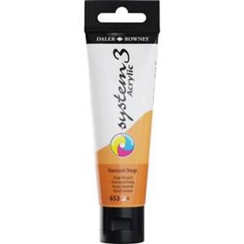 DR System 3 acrylic 59ml 653 Fluorescent Orange, akryyliväri