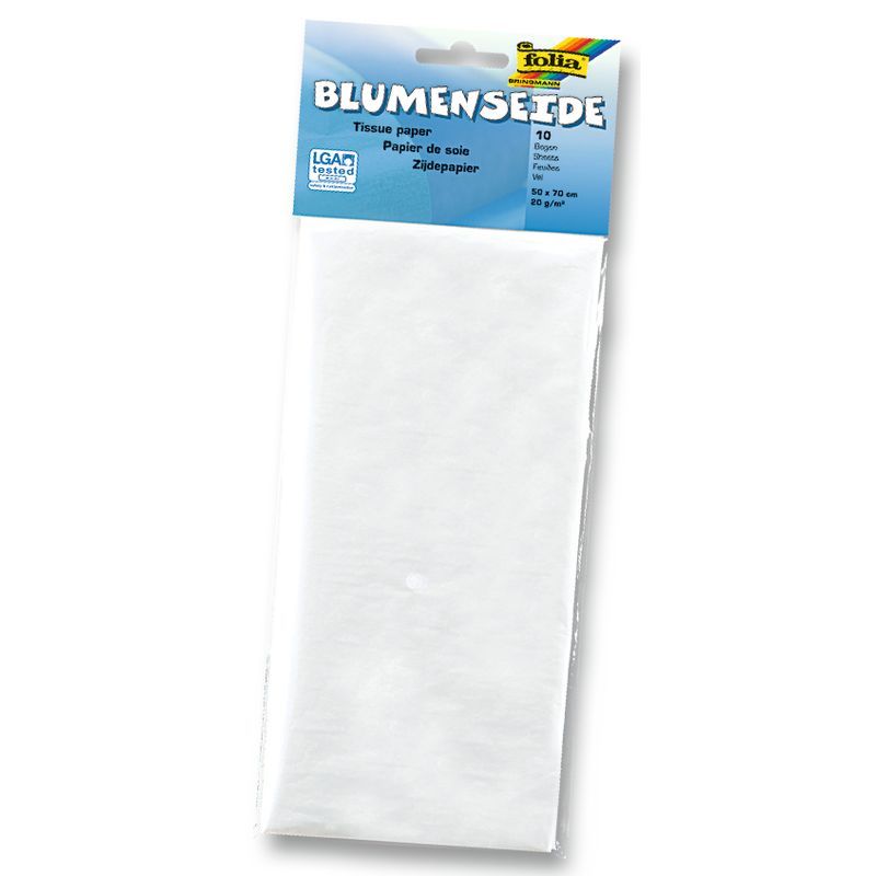 FOLIA Silkkipaperi 50x70cm 20g 10 ark valkoinen