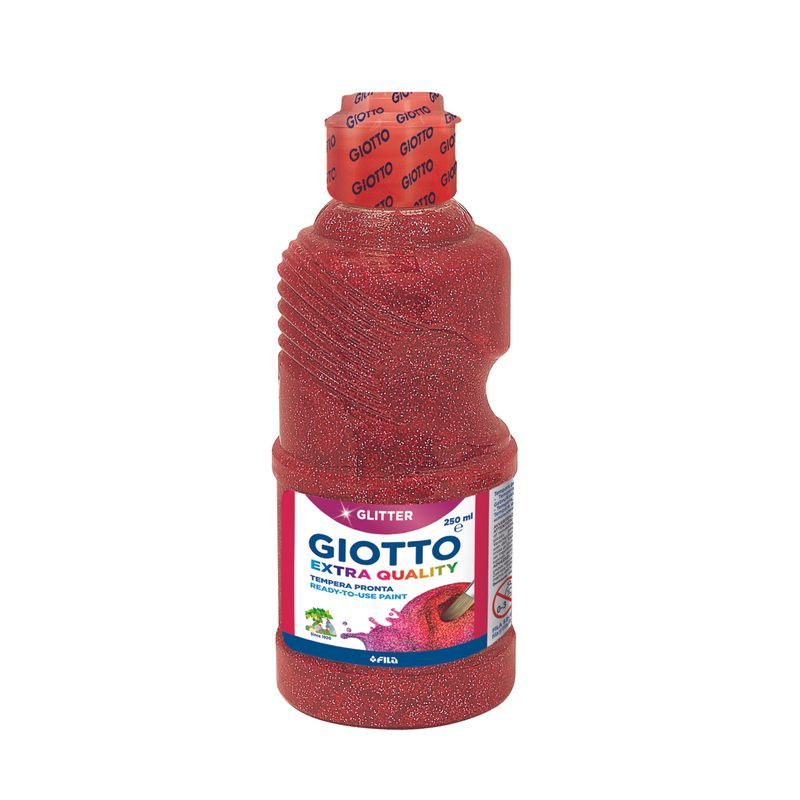 Giotto Glitter Paint 250ml Red Punainen