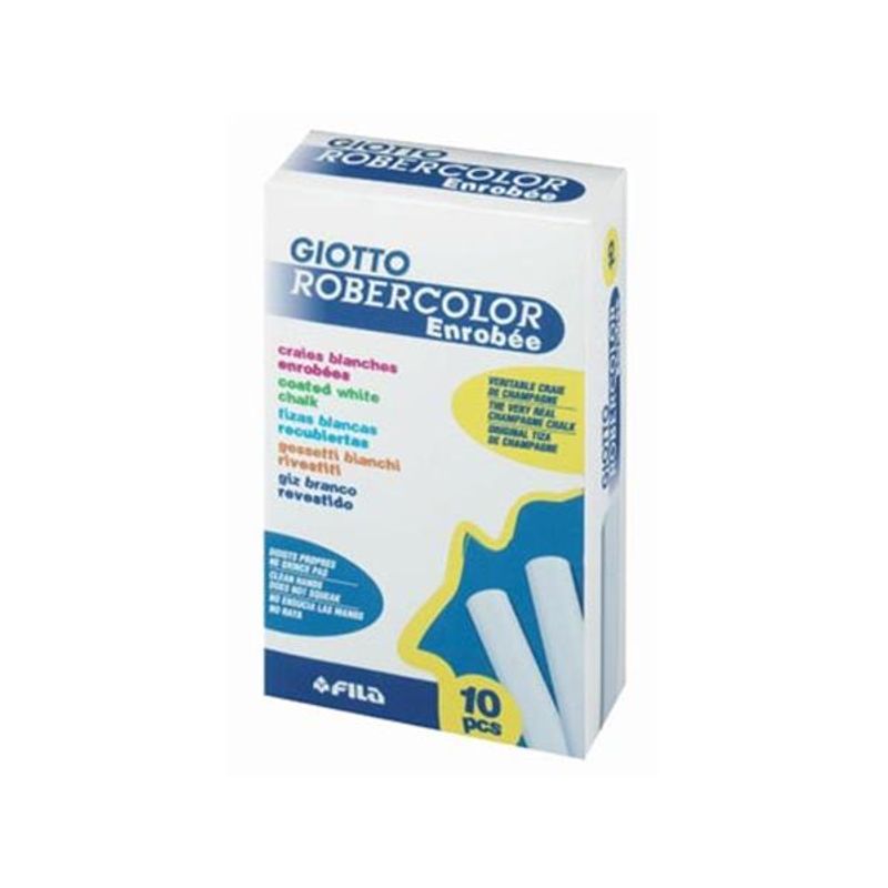 Giotto Robercolor Taululiitu valkoinen (10), pölyämäton 10 liidun pakkaus