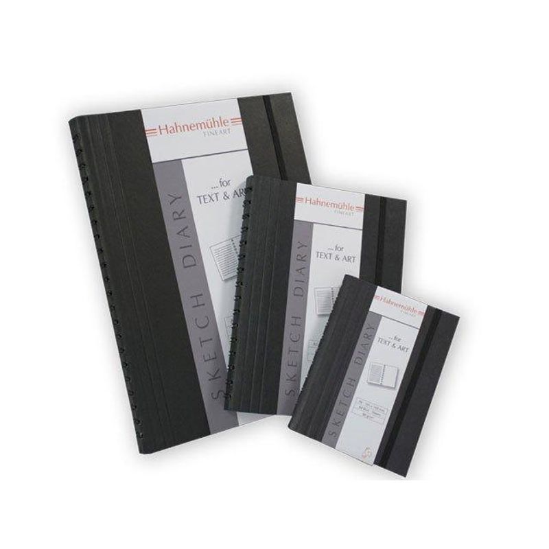 HM Sketch Diary 120g A5 (60) kierre, Vasen sivu viivoitettu, oikea sivu blanco