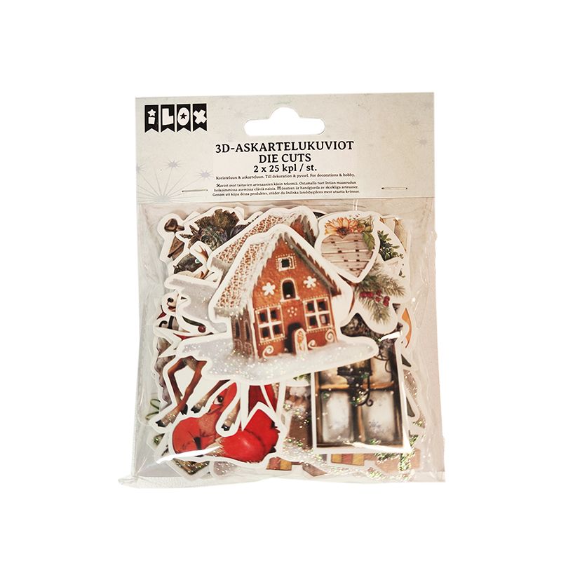 ILOX Askartelukuviot 25x2kpl 3D-tarra