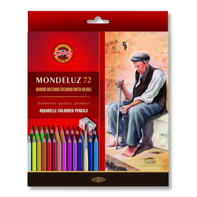 KOH Mondeluz Art 72 akvarellikynät,siv. terotin, kartonkirasia