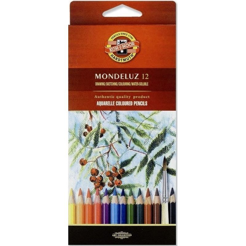 KOH Mondeluz Fruit 12 akvarellikynälaj., kartonkirasia