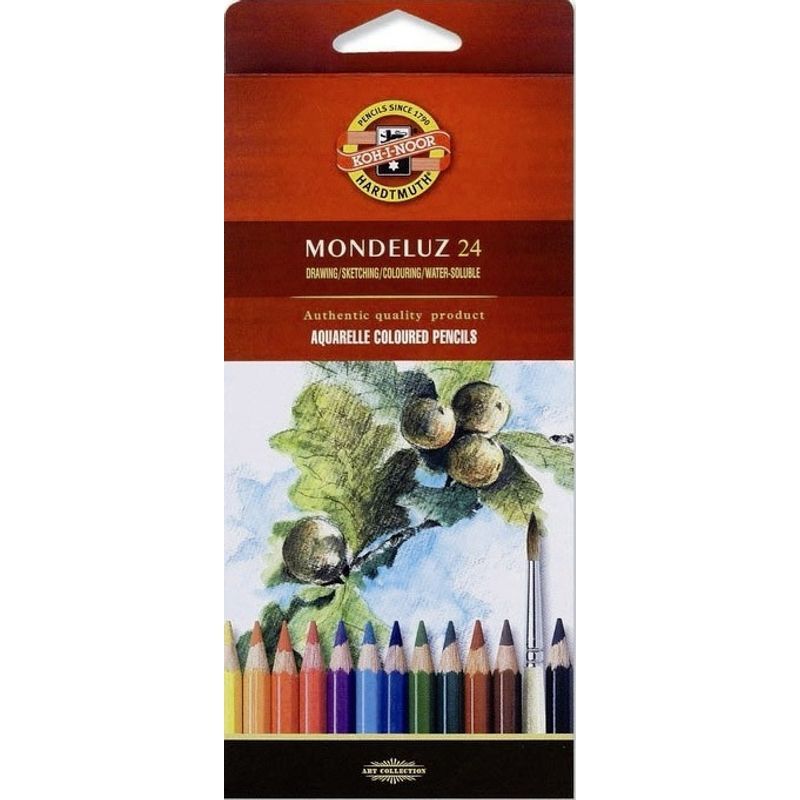 KOH Mondeluz Fruit 24 akvarellikynälaj., kartonkirasia