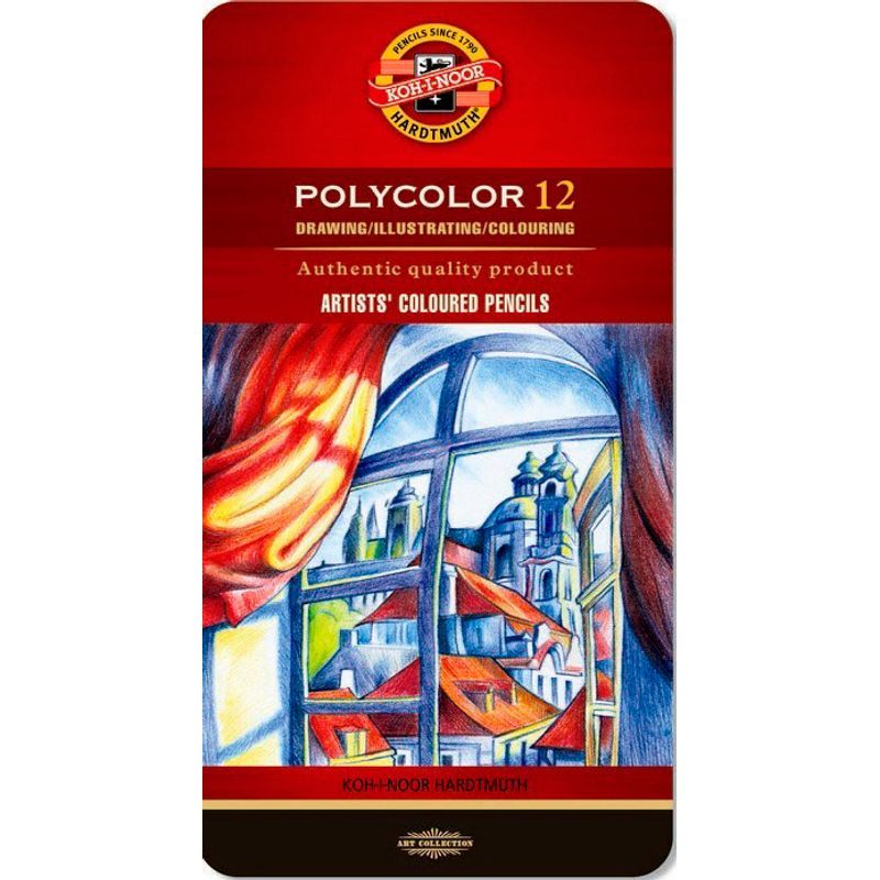 KOH Polycolor 12 värikynälajitelma, metallirasia