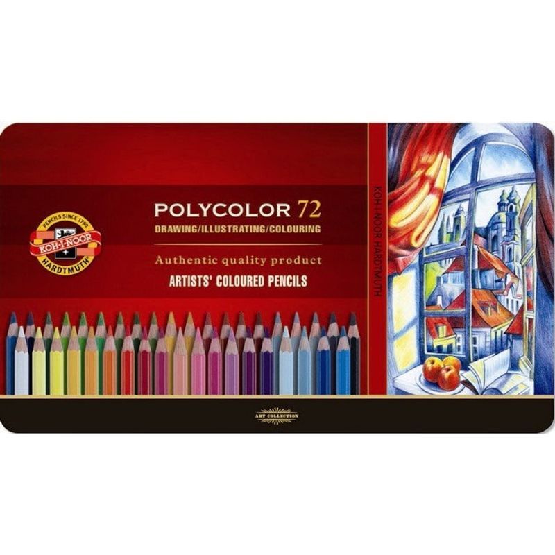 KOH Polycolor 72 värikynälajitelma, metallirasia