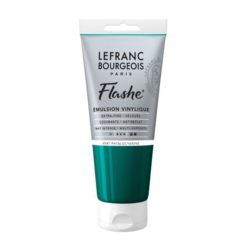 LB Flashe Vinyl acrylic 80ml 598 Phthalocyan Green, vinyyliväri