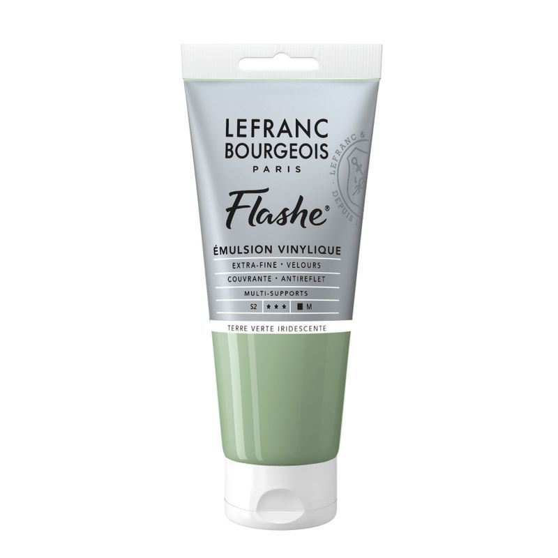 LB Flashe Vinyl acrylic 80ml 841 Green Earth iride, metallihohto