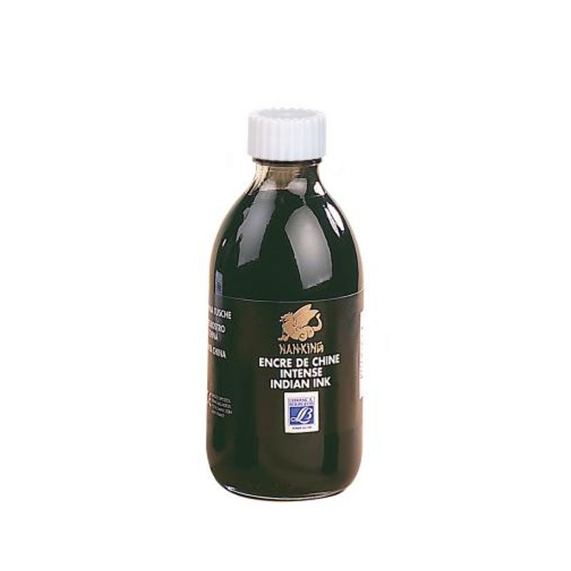 LB Nan King Indian Ink Black 250ml permanent, muste arkistokelpoinen