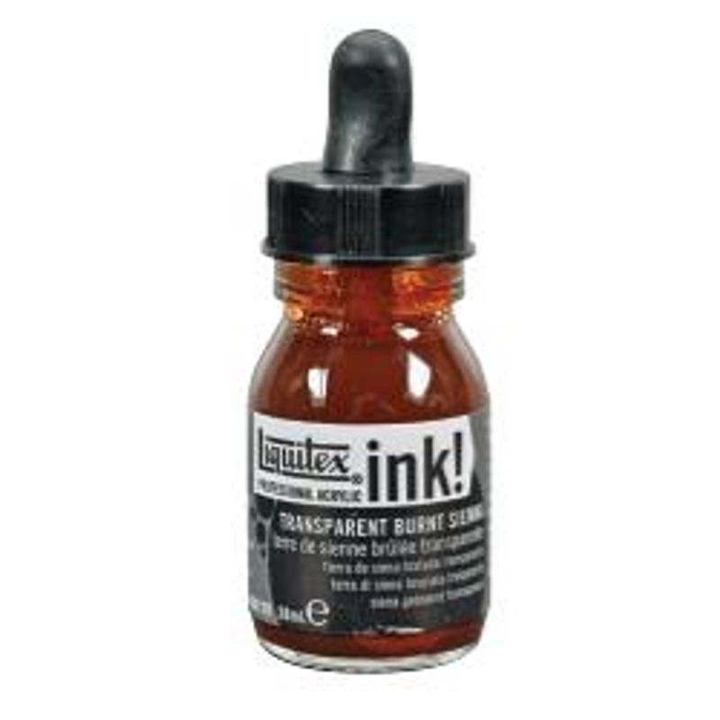 Liquitex Acrylic Ink 30ml 129 Transparent burnt si, Akryylimuste