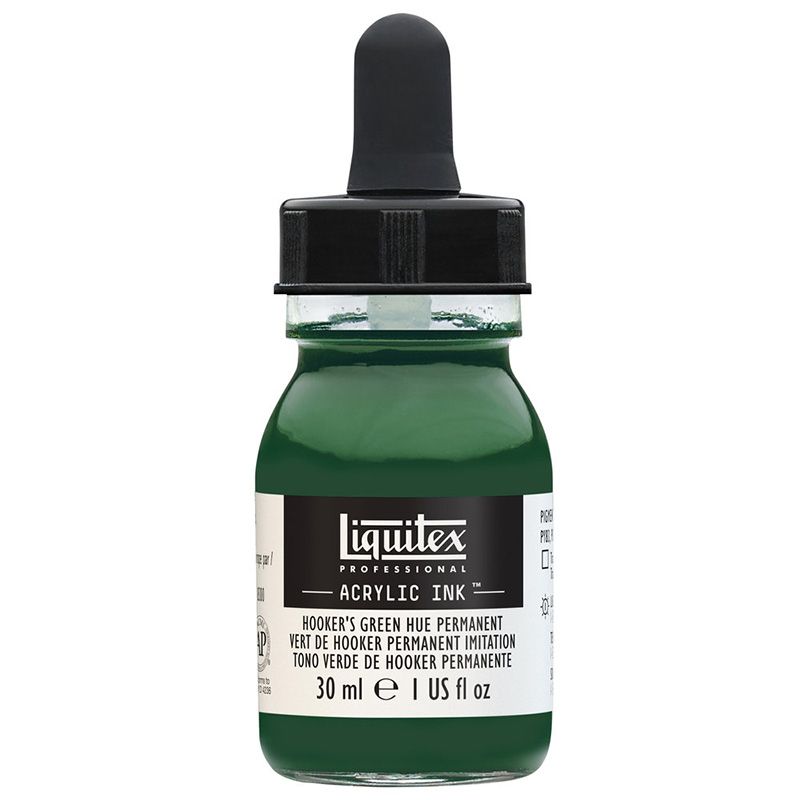 Liquitex Acrylic Ink 30ml 224 Hookers green hueper, Akryylimuste