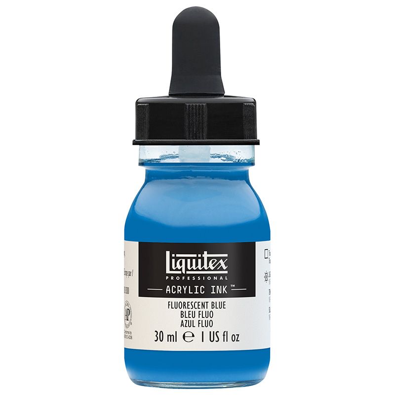 Liquitex Acrylic Ink 30ml 984 Fluoresent blue, Akryylimuste, fluoresoiva