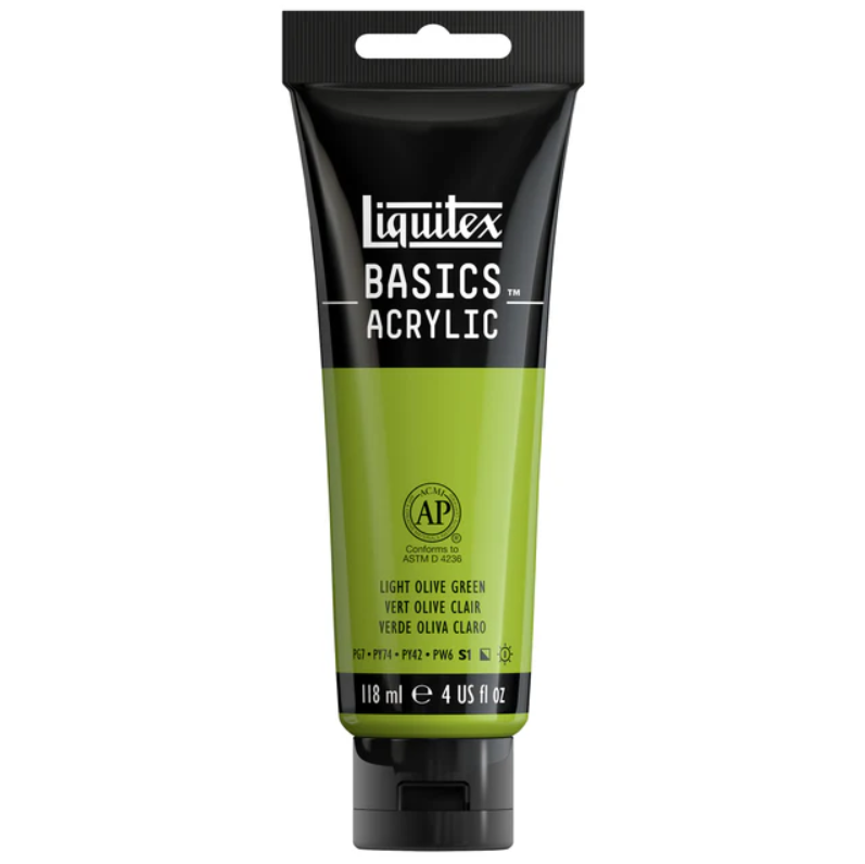 Liquitex Basics 118ml 218 Light Olive Green, akryyliväri x