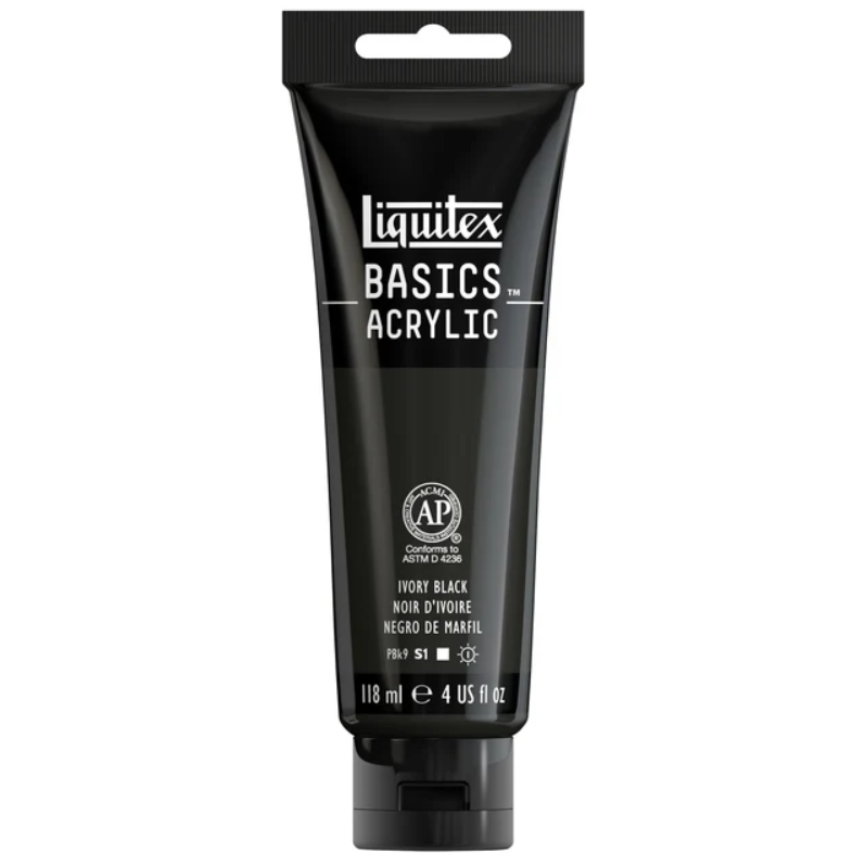 Liquitex Basics 118ml 244 Ivory Black, akryyliväri x