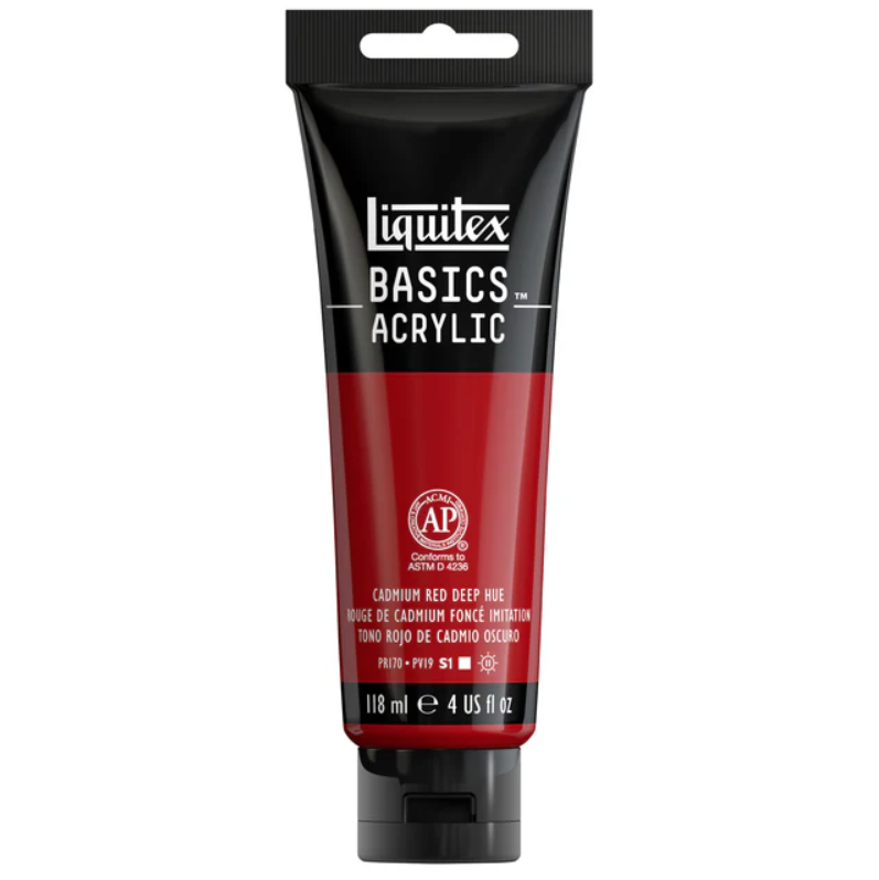 Liquitex Basics 118ml 311 Cadmium Red Deep Hue, akryyliväri x