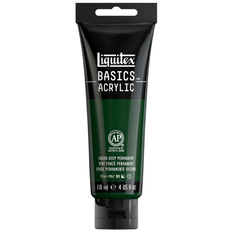 Liquitex Basics 118ml 350 Deep Green Permanent, akryyliväri