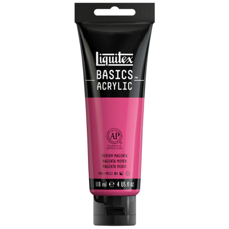 Liquitex Basics 118ml 500 Medium Magenta, akryyliväri x