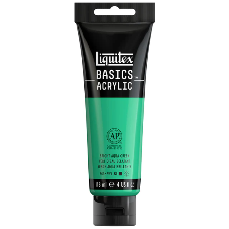 Liquitex Basics 118ml 660 Bright Aqua Green, akryyliväri