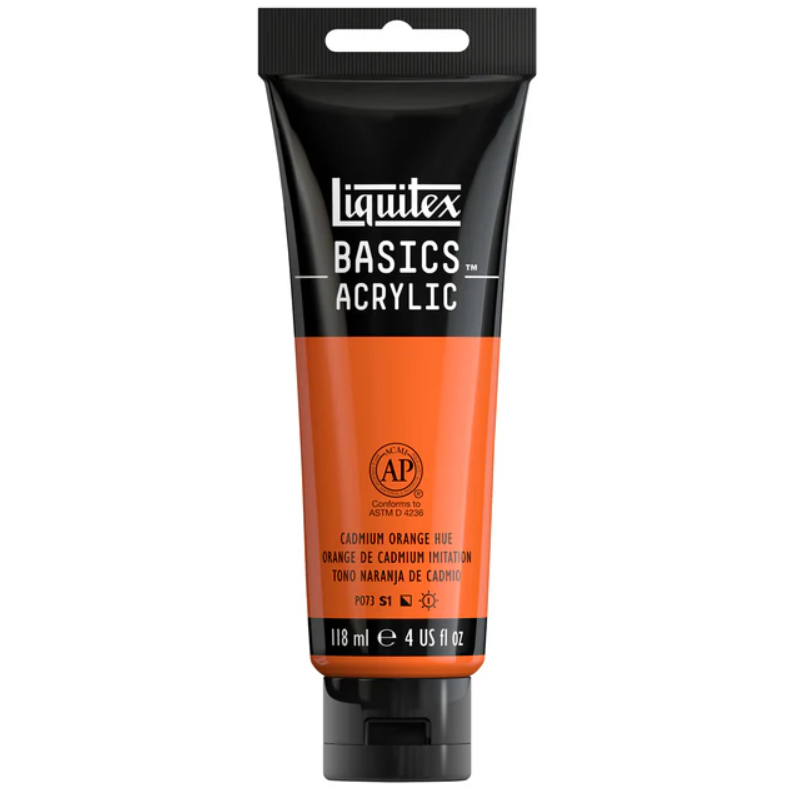 Liquitex Basics 118ml 720 Cadmium Orange Hue, akryyliväri x