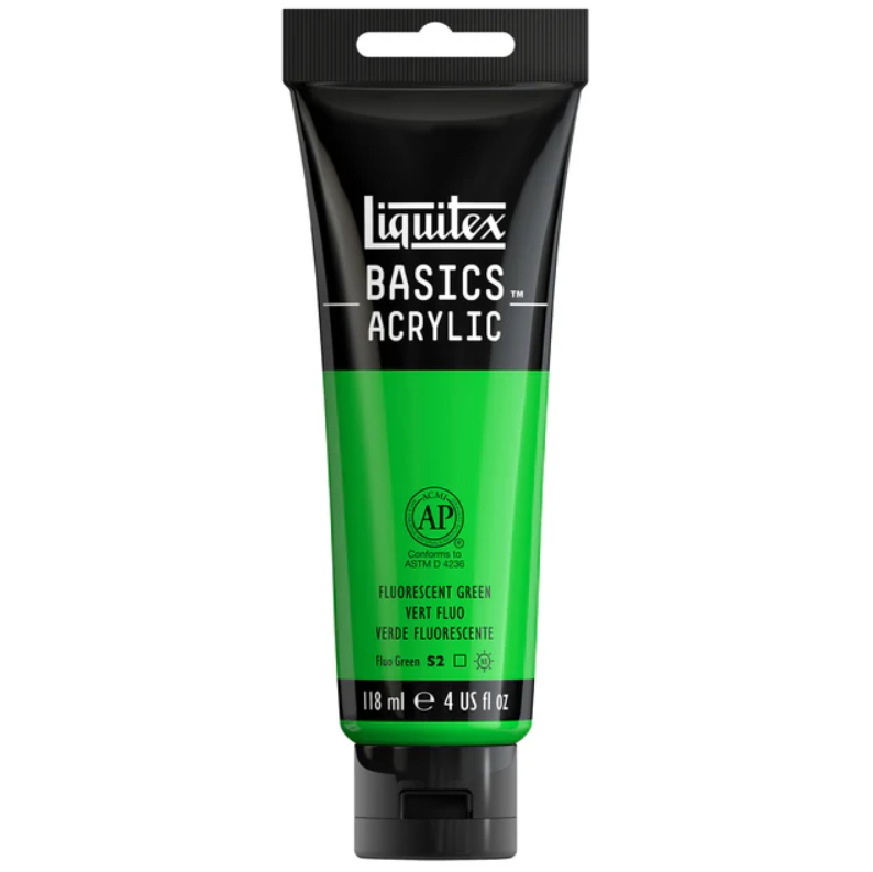 Liquitex Basics 118ml 985 Fluorescent Green, akryyliväri, fluoresoiva
