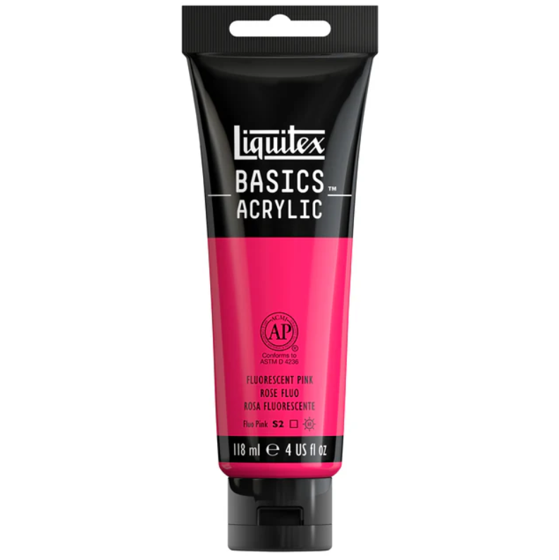 Liquitex Basics 118ml 987 Fluorescent Pink, akryyliväri, fluoresoiva