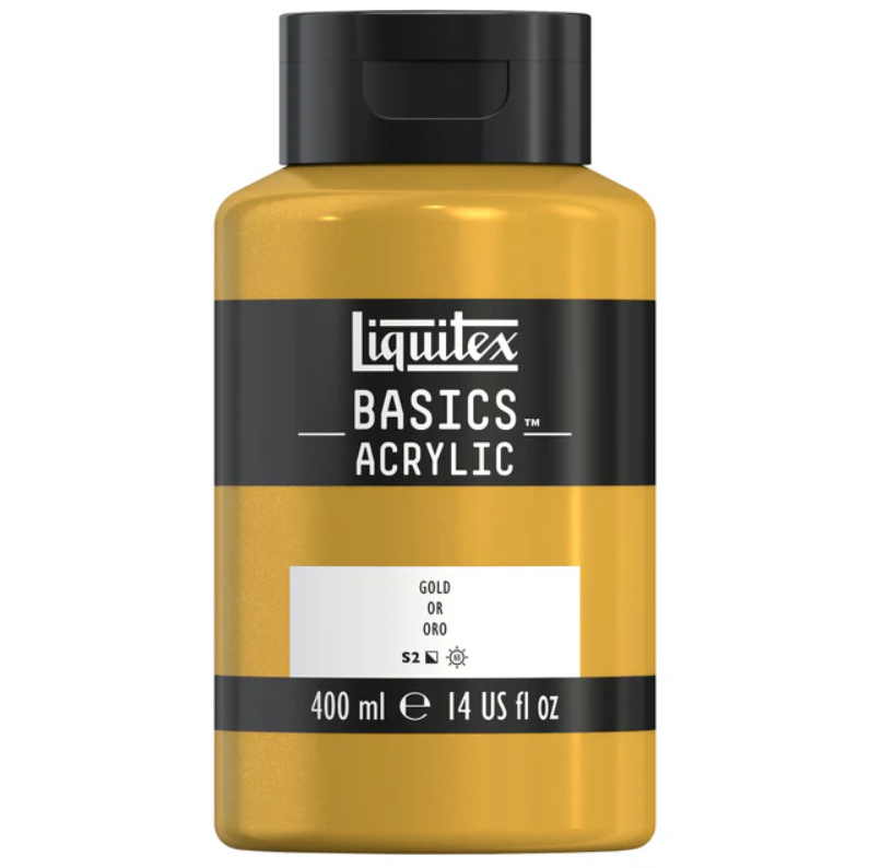 Liquitex Basics 400ml 051 Gold, akryyliväri, metallihohto