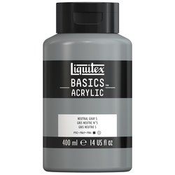Liquitex Basics 400ml 599 Neutral Grey 5, akryyliväri
