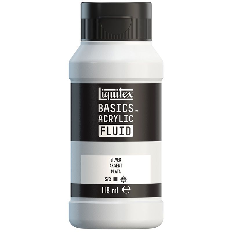 LQX Basics Fluid 118ml 052 Silver, juokseva akryyliväri