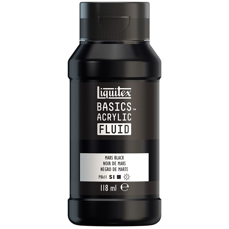 LQX Basics Fluid 118ml 276 Mars Black, juokseva akryyliväri