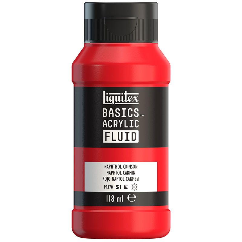 LQX Basics Fluid 118ml 292 Naphtol Crimson, juokseva akryyliväri
