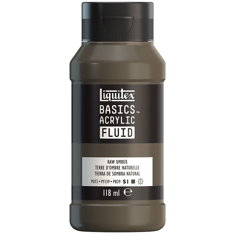 LQX Basics Fluid 118ml 331 Raw Umber, juokseva akryyliväri
