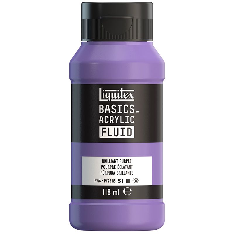 LQX Basics Fluid 118ml 590 Brilliant Purple, juokseva akryyliväri