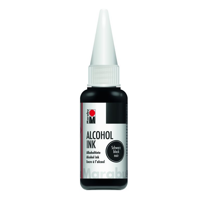 Marabu Alcohol ink 20 ml 073 black, musta