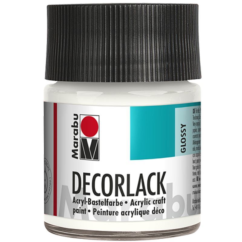 Marabu Askarteluväri glossy 50ml 070 White, valkoinen