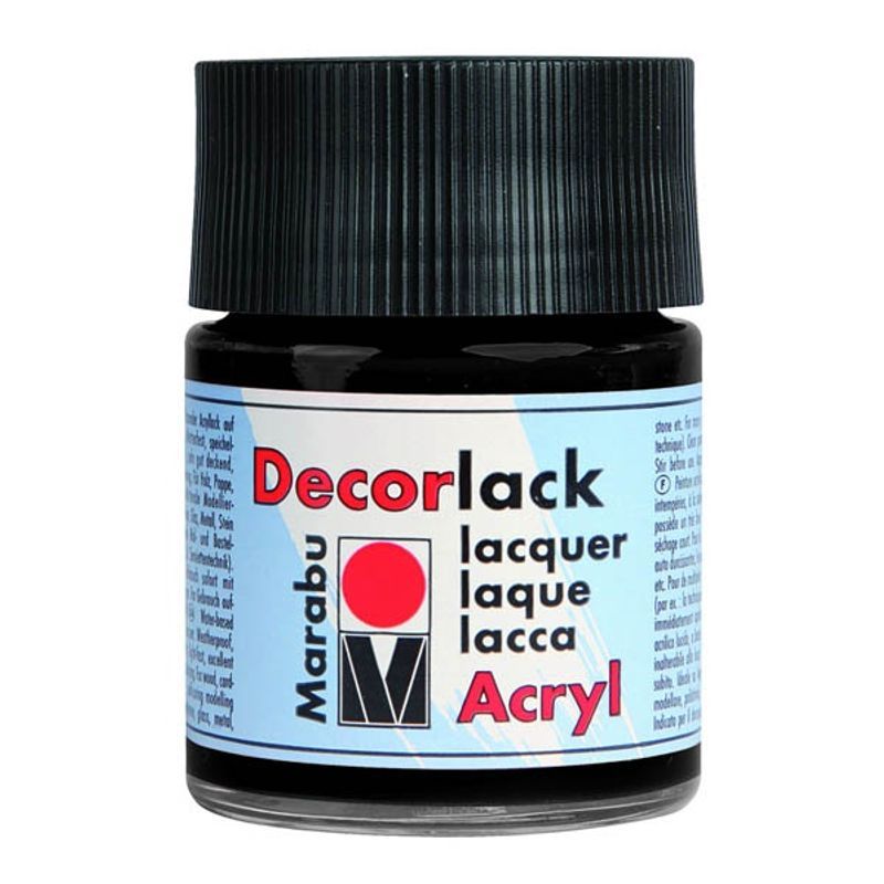 Marabu Askarteluväri glossy 50ml 073 Black, musta