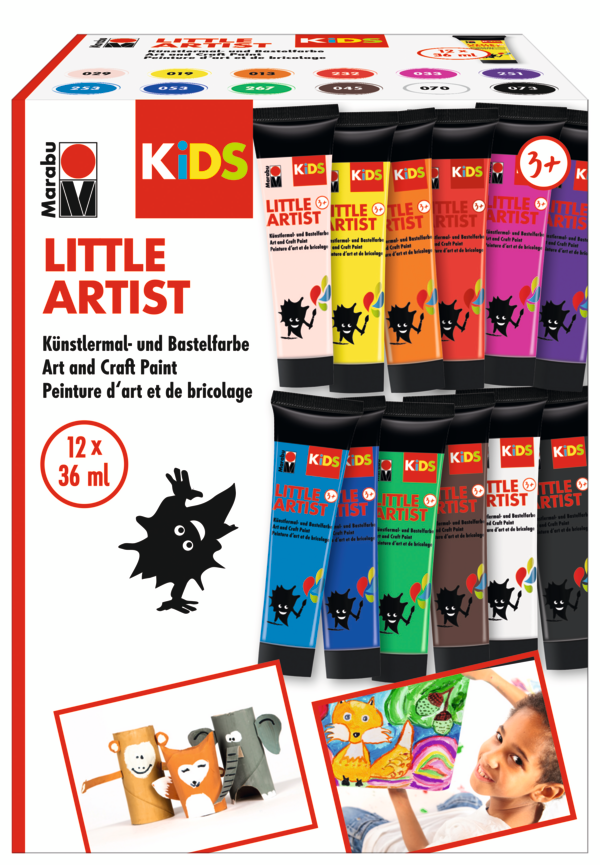 Marabu KiDS Little Artist 12x36 ml värilajitelma