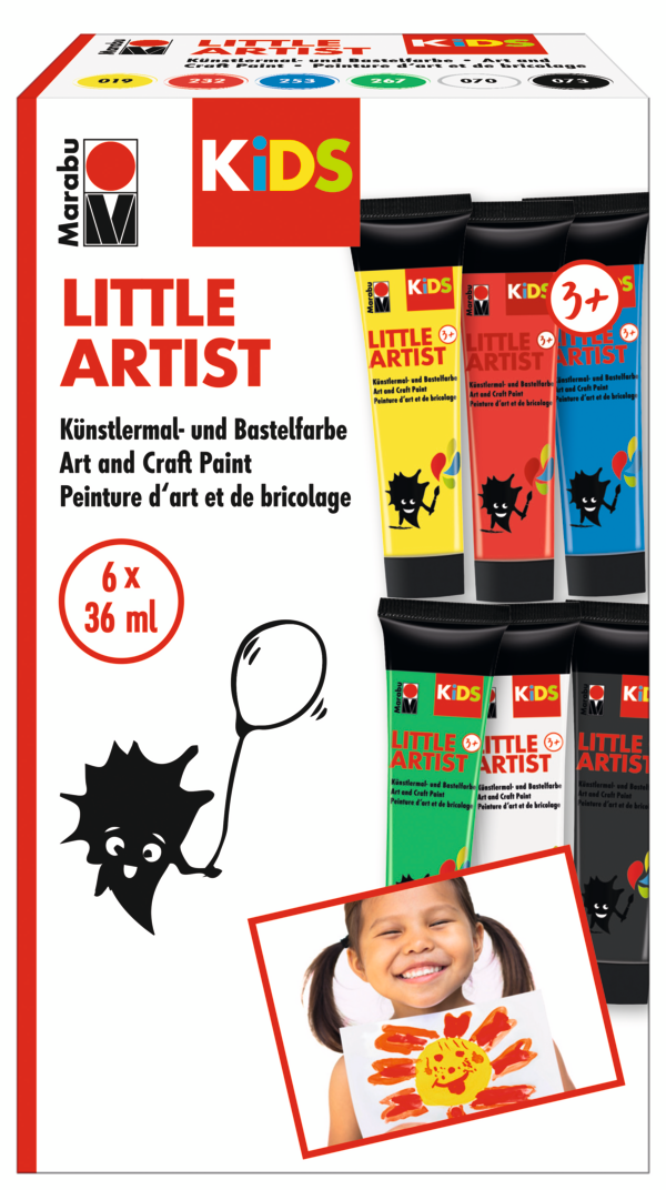 Marabu KiDS Little Artist 6x36 ml värilajitelma