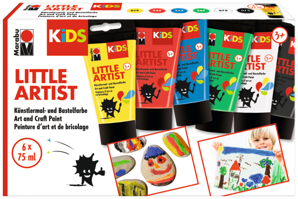 Marabu KiDS Little Artist 6x75 ml värilajitelma