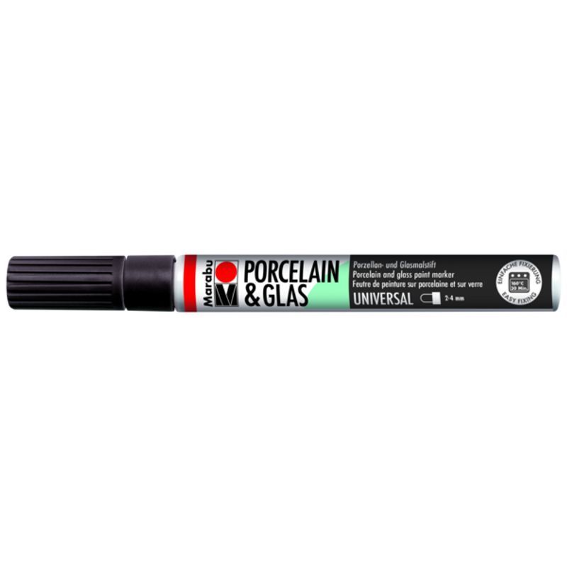 Marabu Posliini-lasitussi 1mm 073 Black, musta