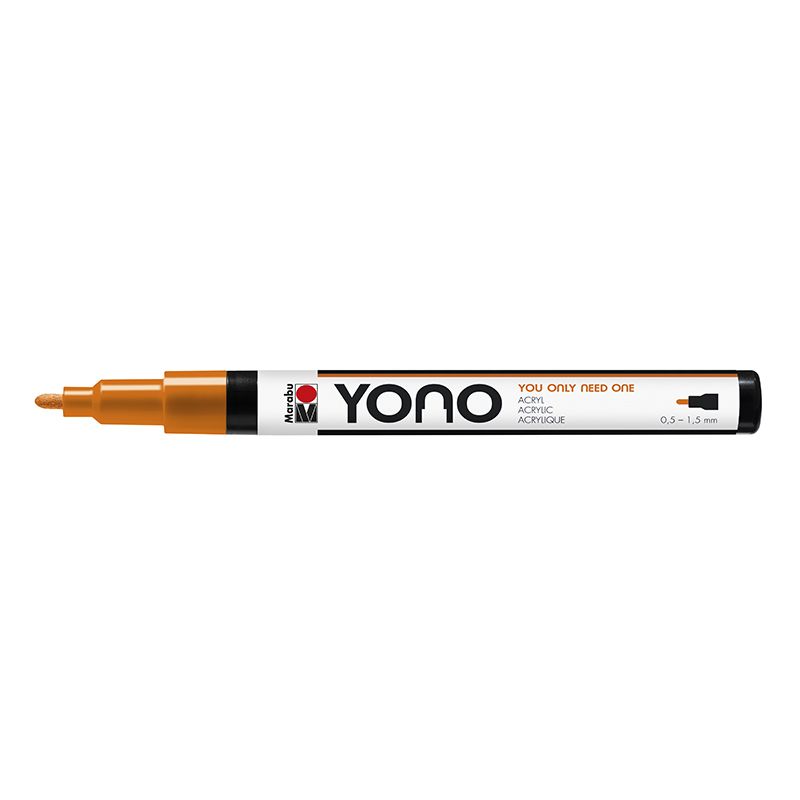 Marabu YONO Marker 0,5-1,5mm 013 orange, akryylimaalitussi, pyöreä kärki