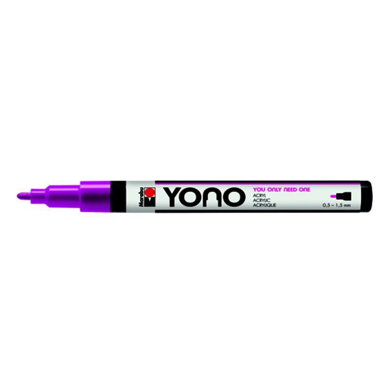 Marabu YONO Marker 0,5-1,5mm 014 magenta, akryylimaalitussi, pyöreä kärki