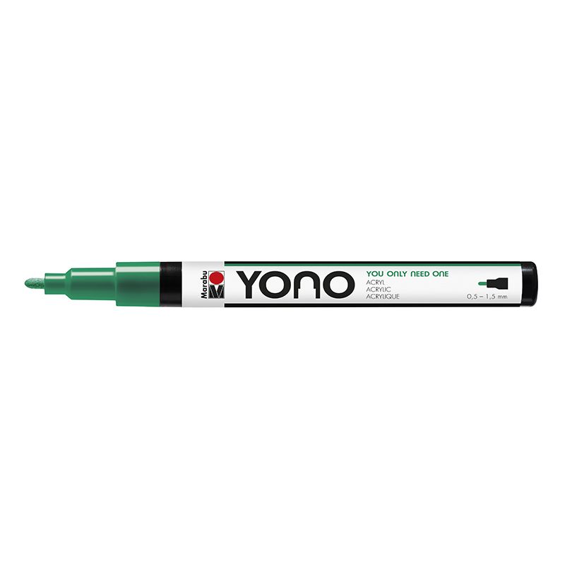 Marabu YONO Marker 0,5-1,5mm 067 rich green, akryylimaalitussi, pyöreä kärki